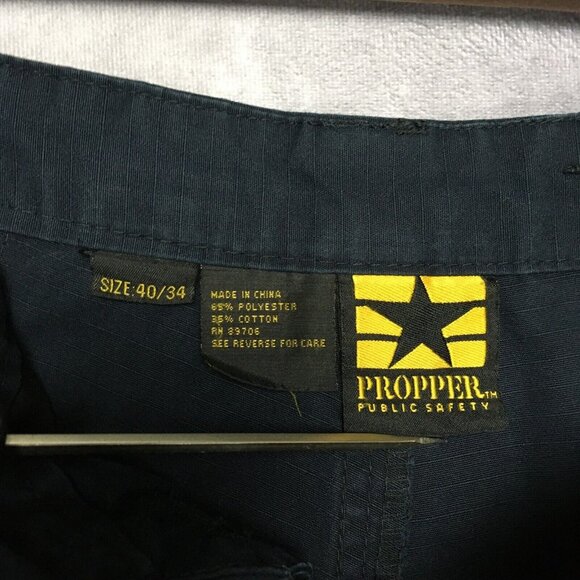 Propper Mens Tactical Cargo Pants size 40x34 Dark Blue Pockets Ripstop Poly Blnd - Picture 3 of 13